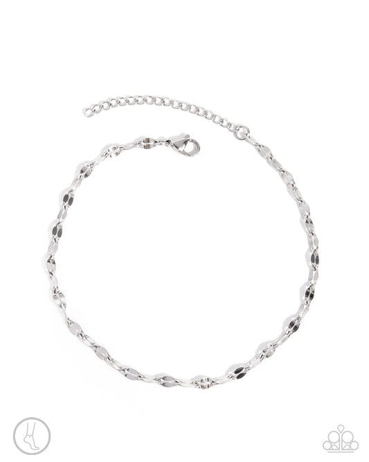 Relaxed Radiance - Silver - Paparazzi Anklet