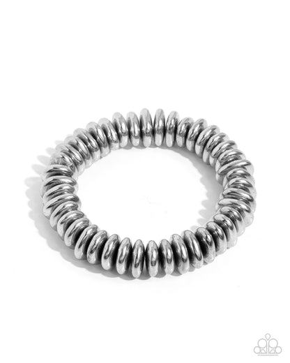 Dynamic Discs - Silver - Paparazzi Bracelet