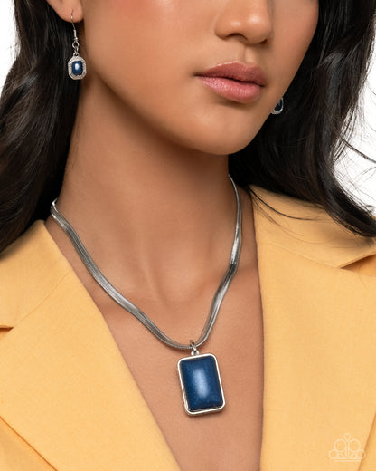 Clandestine Color - Blue - Paparazzi Necklace