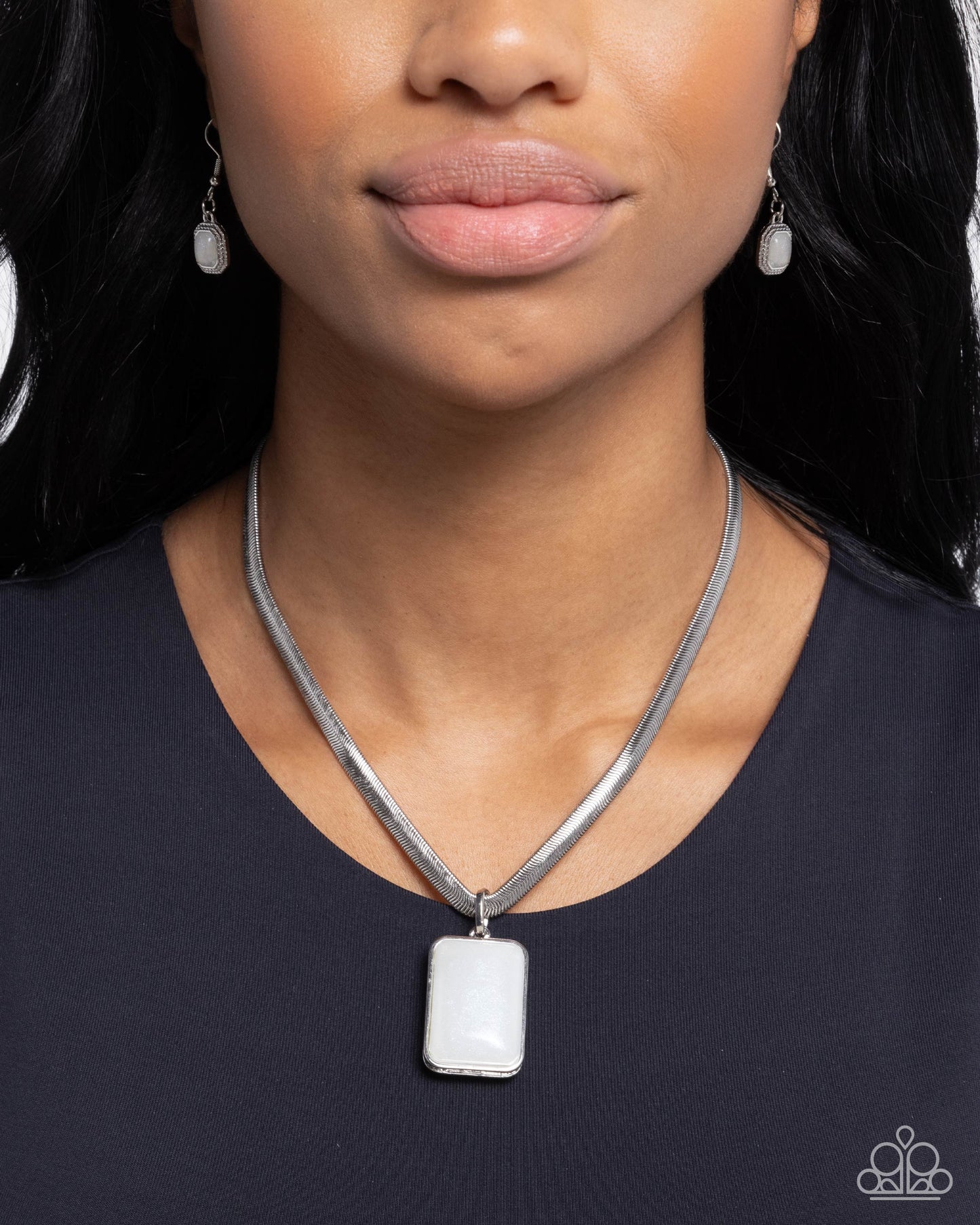 Clandestine Color - White - Paparazzi Necklace