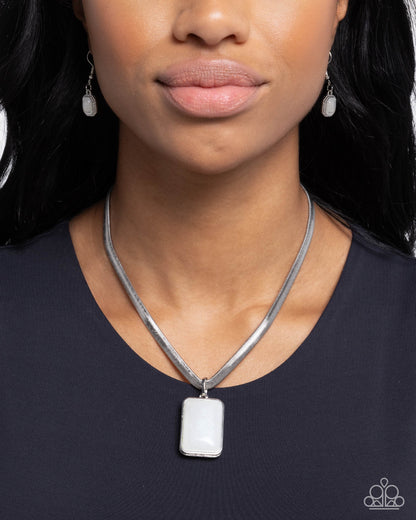 Clandestine Color - White - Paparazzi Necklace