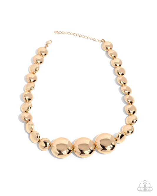 Reflective Roar - Gold - Paparazzi Necklace