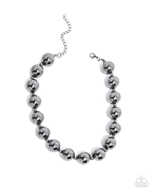 Flattery Will Get You Everywhere - Black - Paparazzi Necklace