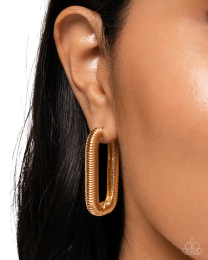 Spiral Supply - Gold - Paparazzi Earrings