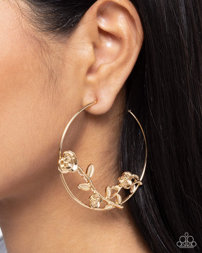 Blooming Benefit - Gold - Paparazzi Earrings