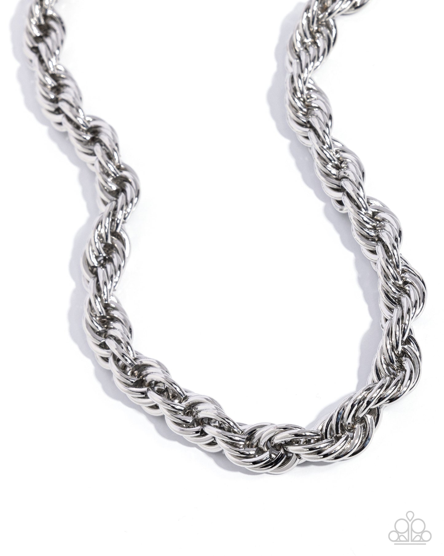 Complete Curves - Silver - Paparazzi Rope Necklace