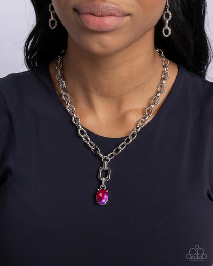 Refulgent Recognition - Pink - Paparazzi Necklace