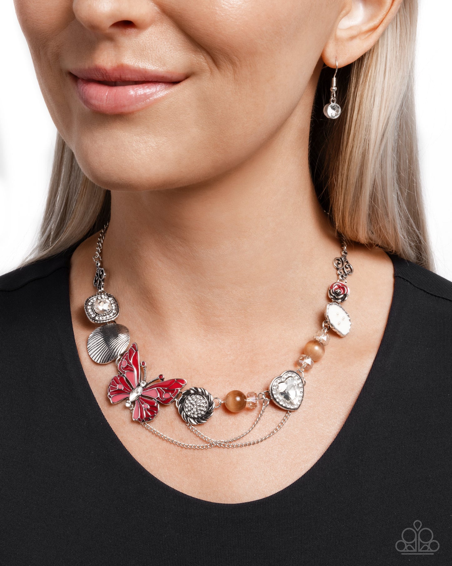 Whimsical Whisper - Red - Paparazzi Necklace