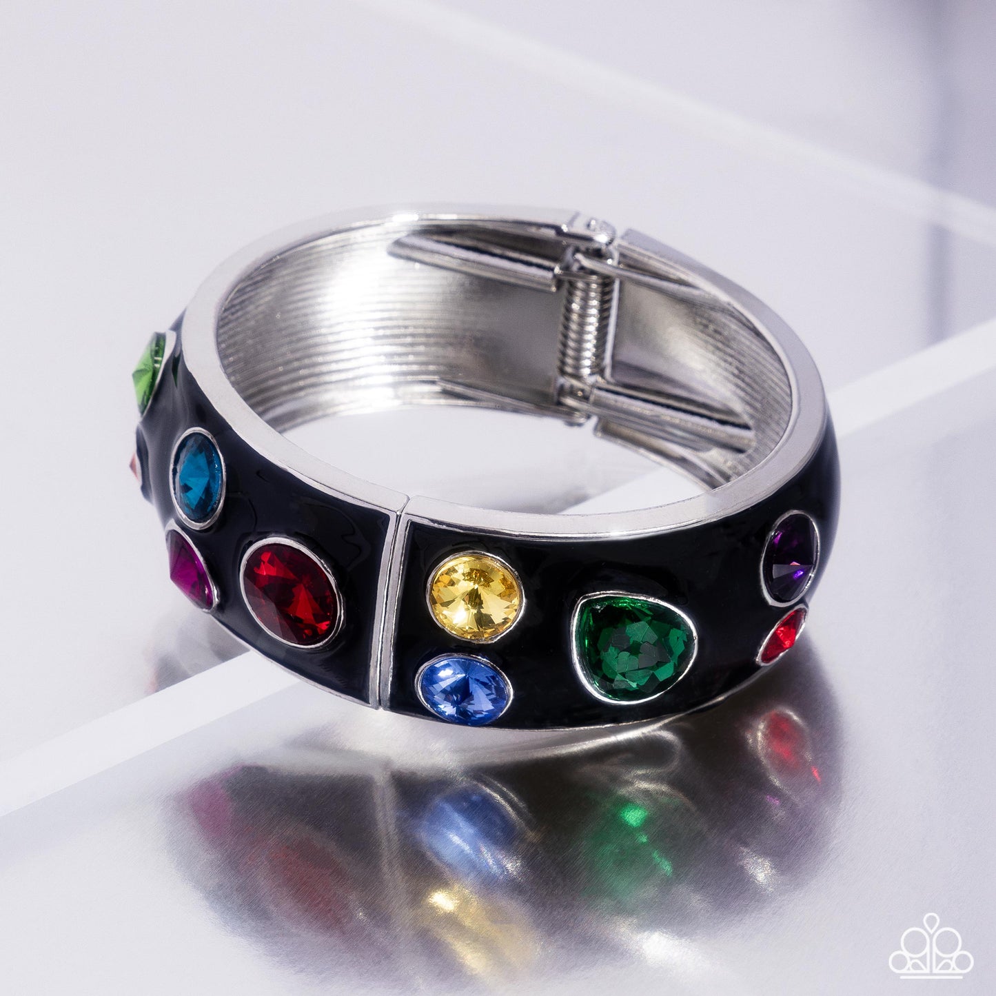 Coming Soon - Planned Polka Dots - Multi - Paparazzi Hinged Bracelet