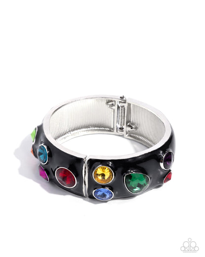 Coming Soon - Planned Polka Dots - Multi - Paparazzi Hinged Bracelet