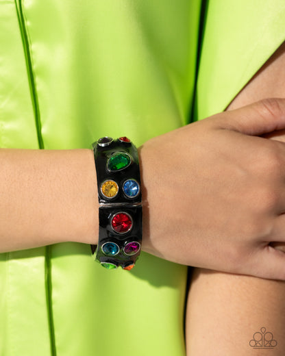 Coming Soon - Planned Polka Dots - Multi - Paparazzi Hinged Bracelet