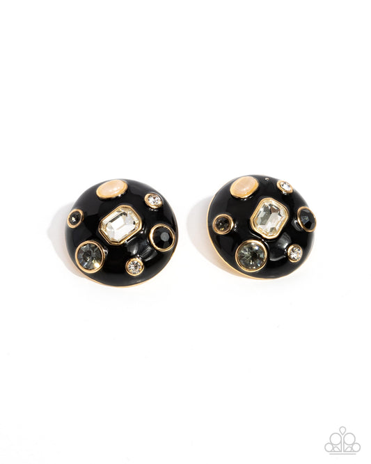 Polished Potential - Black - Paparazzi Earrings