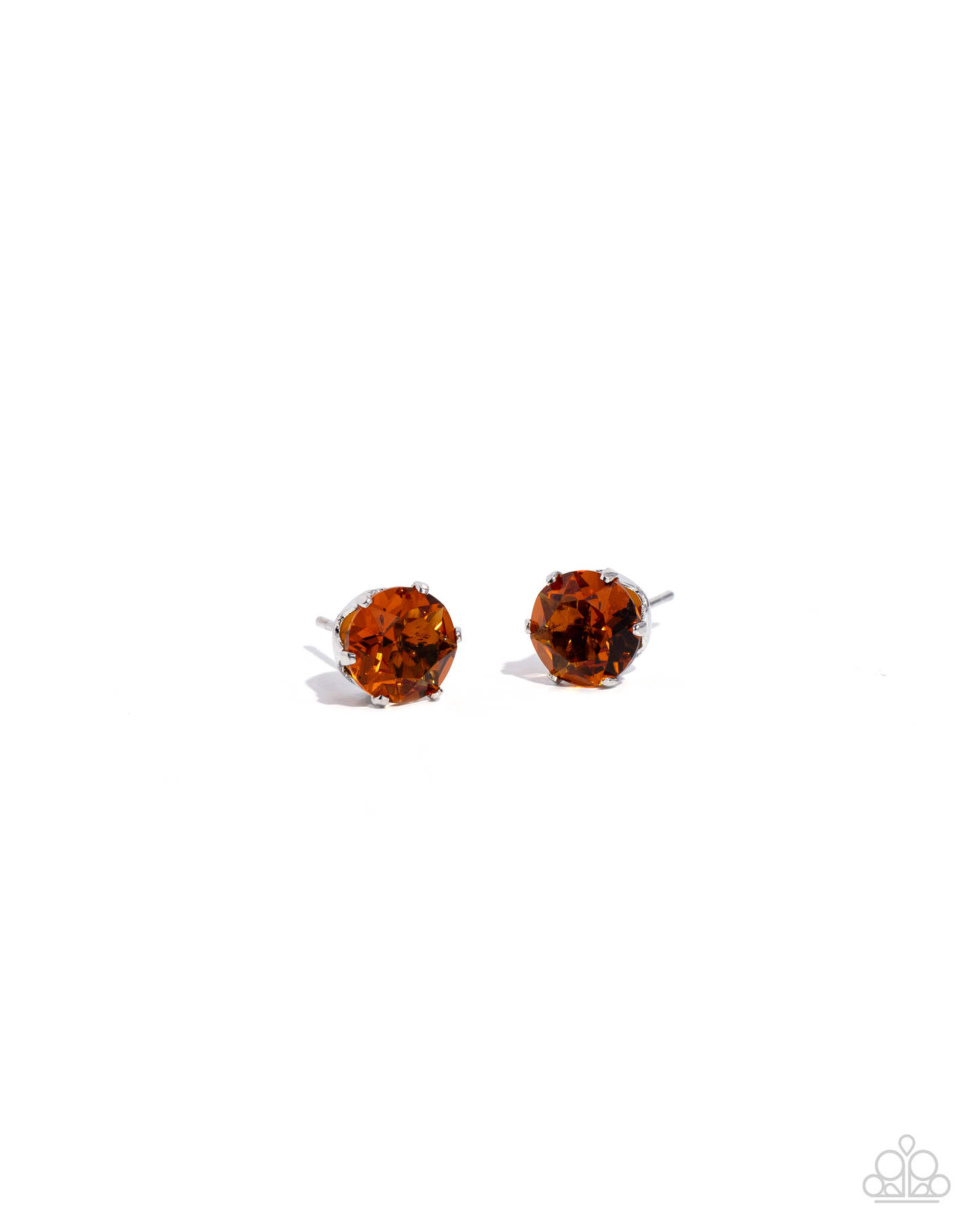 Birthstone Beauty - Orange Necklace and Breathtaking Birthstone - Orange Post Earring Set (November)