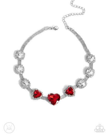 Valentines Vibe - Red - Paparazzi Necklace