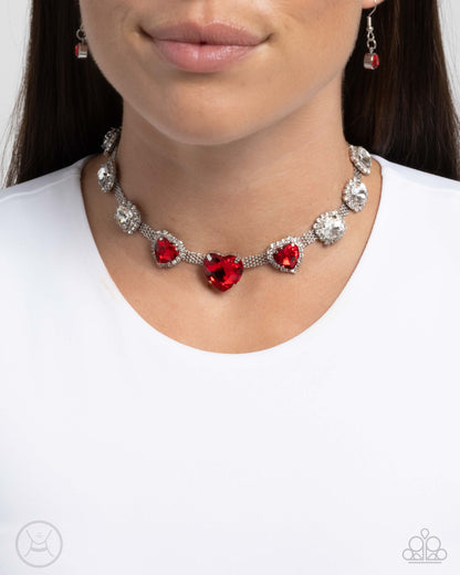 Valentines Vibe - Red - Paparazzi Necklace