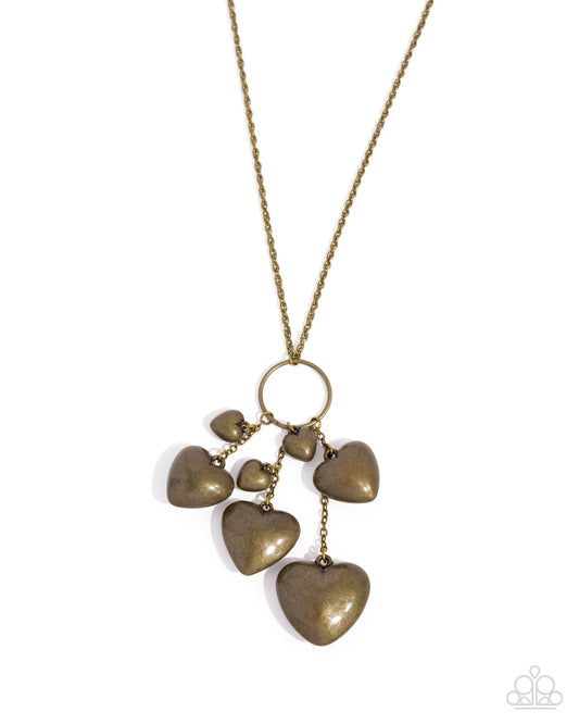 Heart Haul - Brass - Paparazzi Necklace