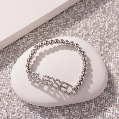 Blessed Bounty - White - Paparazzi Bracelet