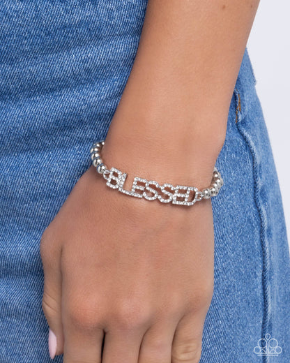 Blessed Bounty - White - Paparazzi Bracelet