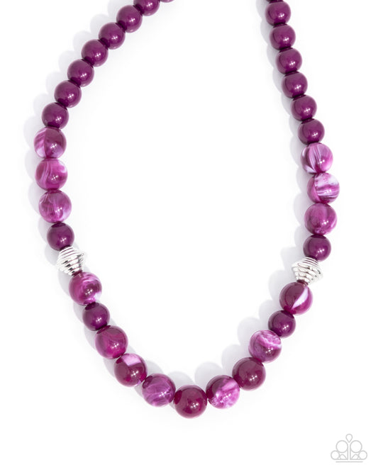 Showroom Swirl - Purple - Paparazzi Necklace