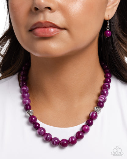 Showroom Swirl - Purple - Paparazzi Necklace