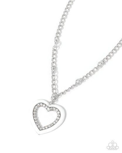 Romantic Rule - White - Paparazzi Necklace