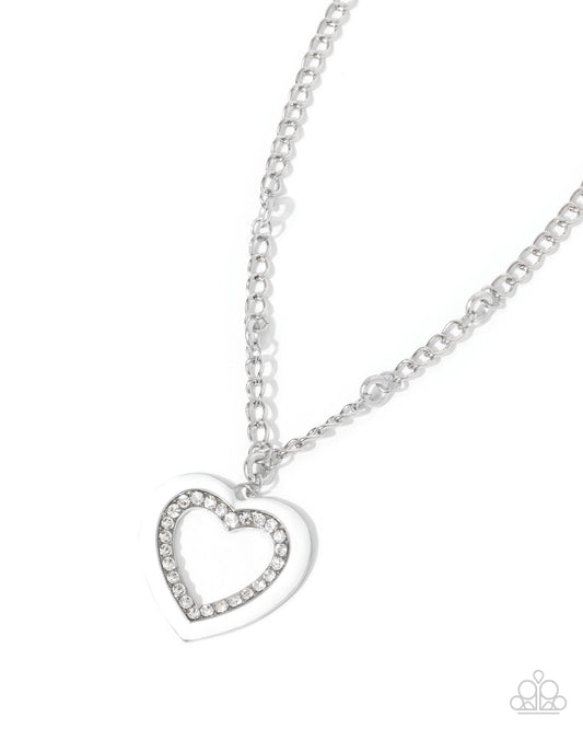 Romantic Rule - White - Paparazzi Necklace