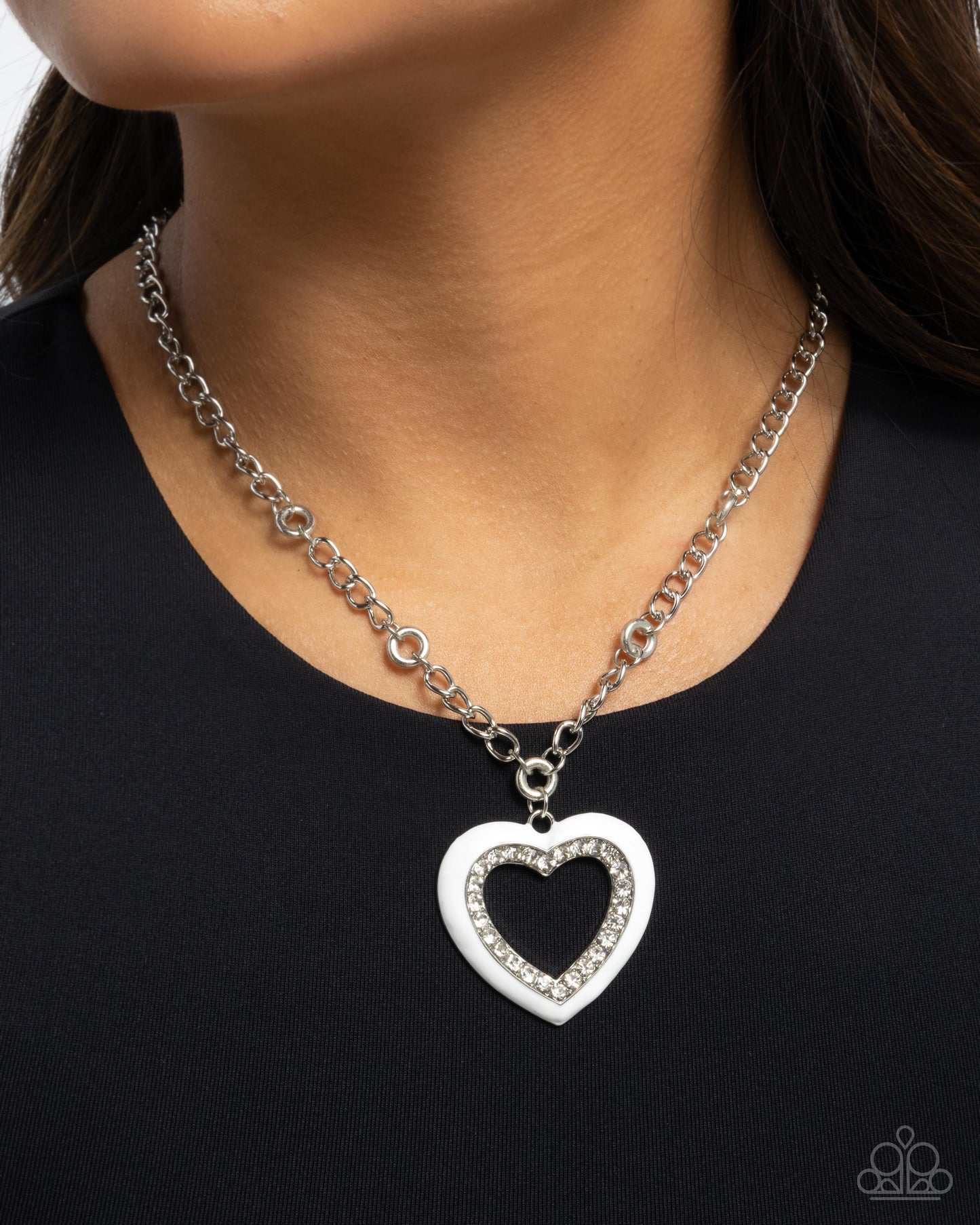 Romantic Rule - White - Paparazzi Necklace