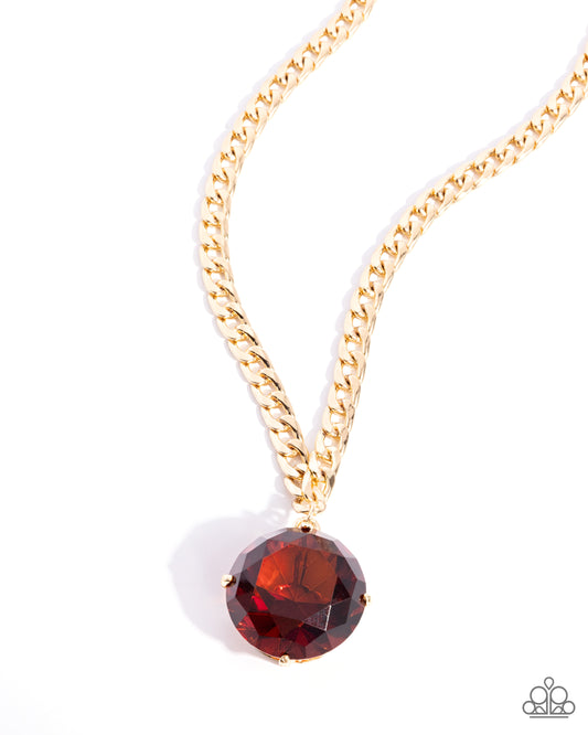 Musings State of Mind - Brown - Paparazzi Necklace