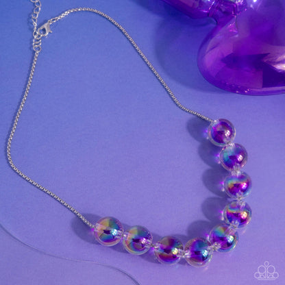 Iridescent Identity - Purple - Paparazzi Necklace
