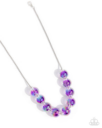Iridescent Identity - Purple - Paparazzi Necklace