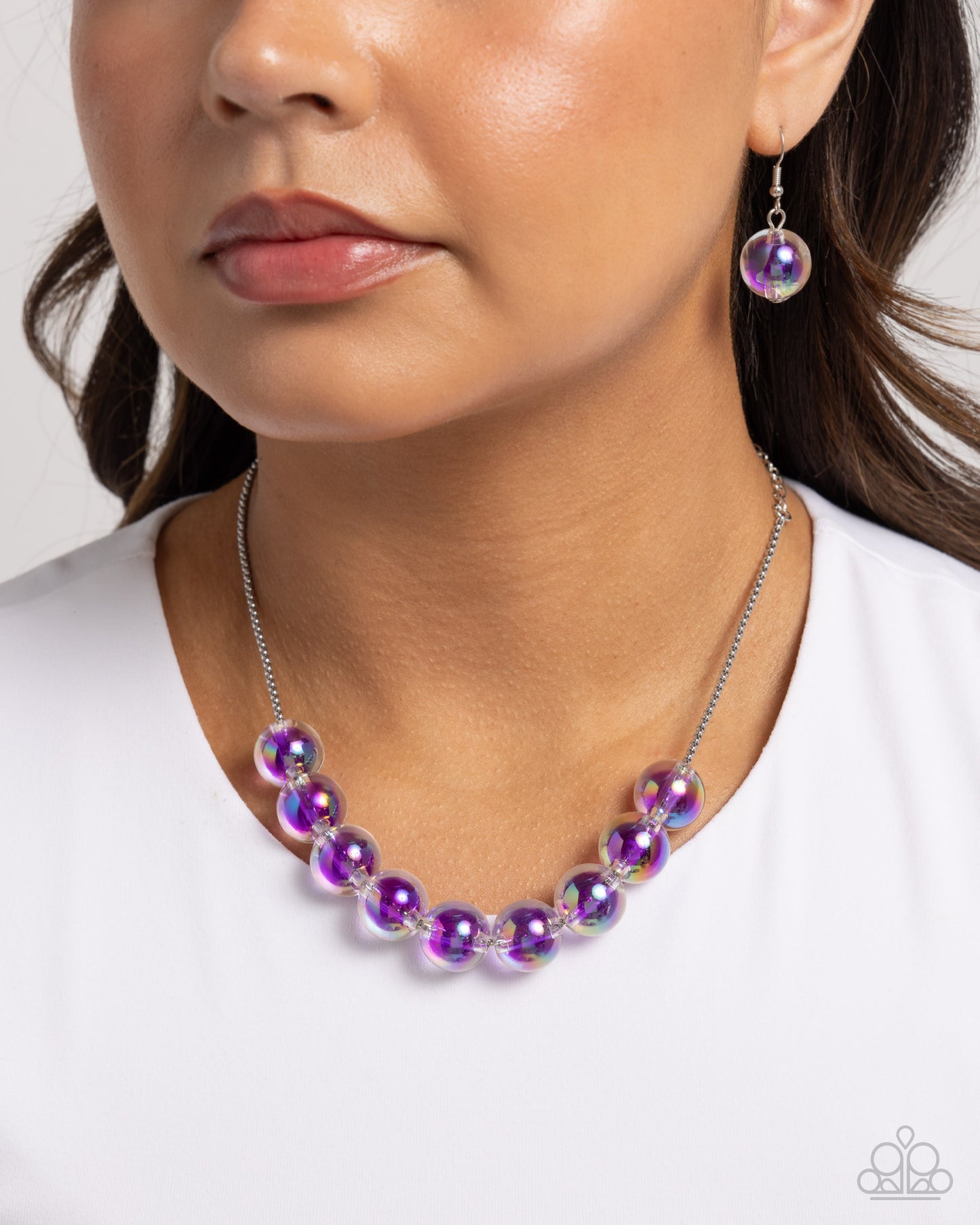 Iridescent Identity - Purple - Paparazzi Necklace
