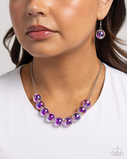 Iridescent Identity - Purple - Paparazzi Necklace
