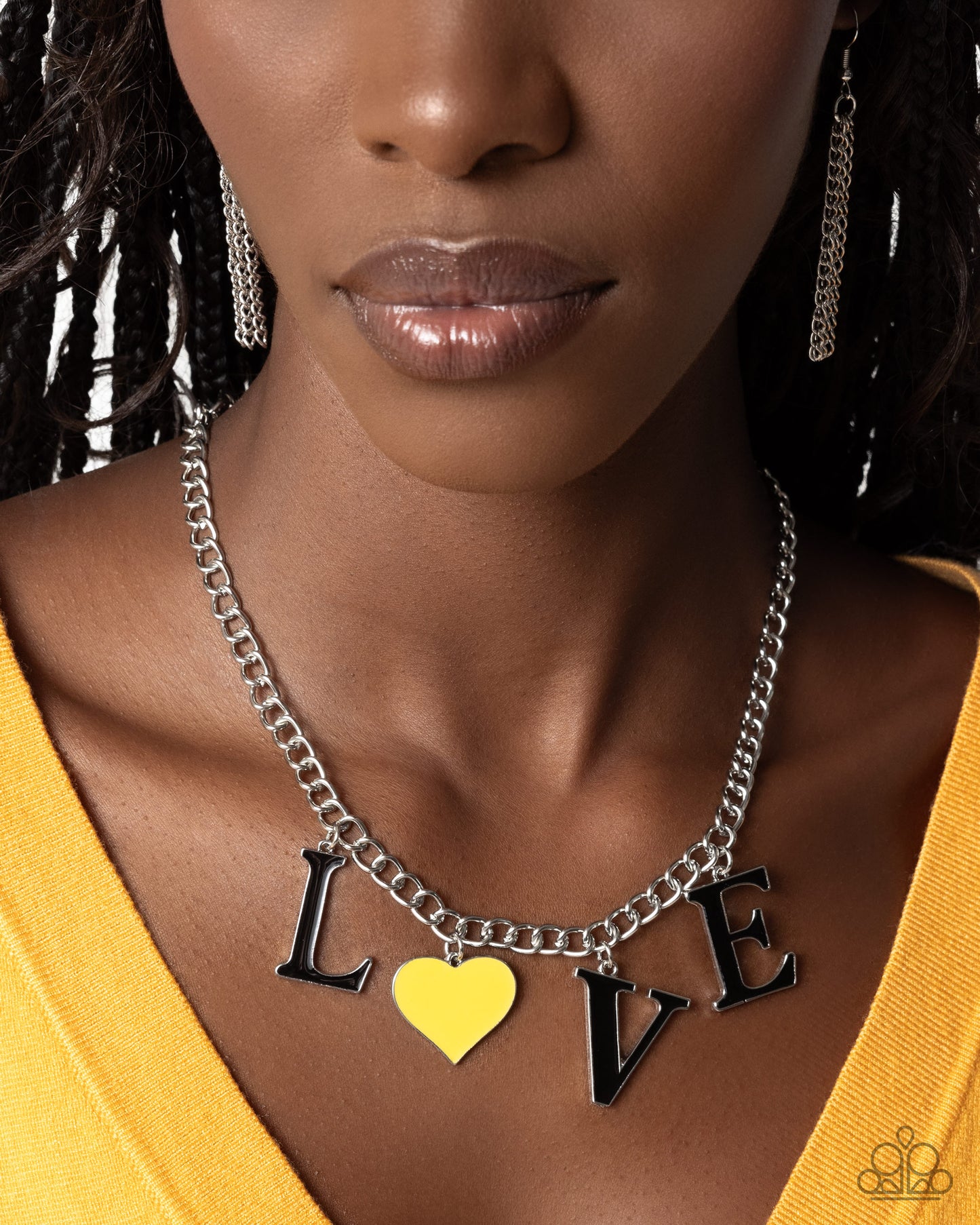 Lovely Lineup - Yellow - Paparazzi Necklace