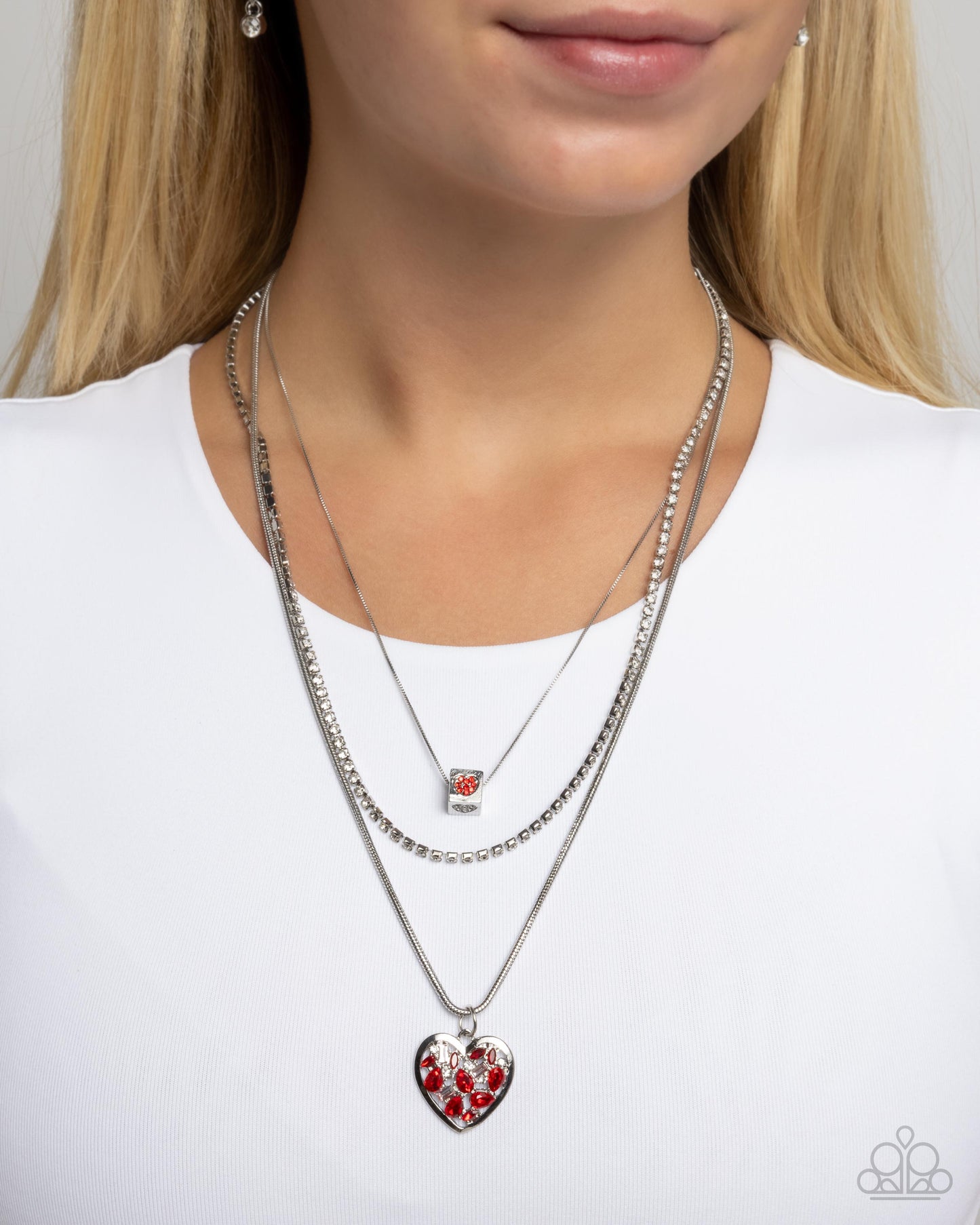 Seize the Sides - Red - Paparazzi Necklace