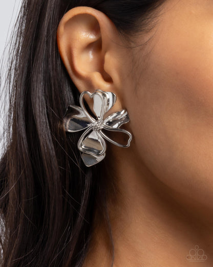 Sweetness and Light - Silver - Paparazzi Earrings