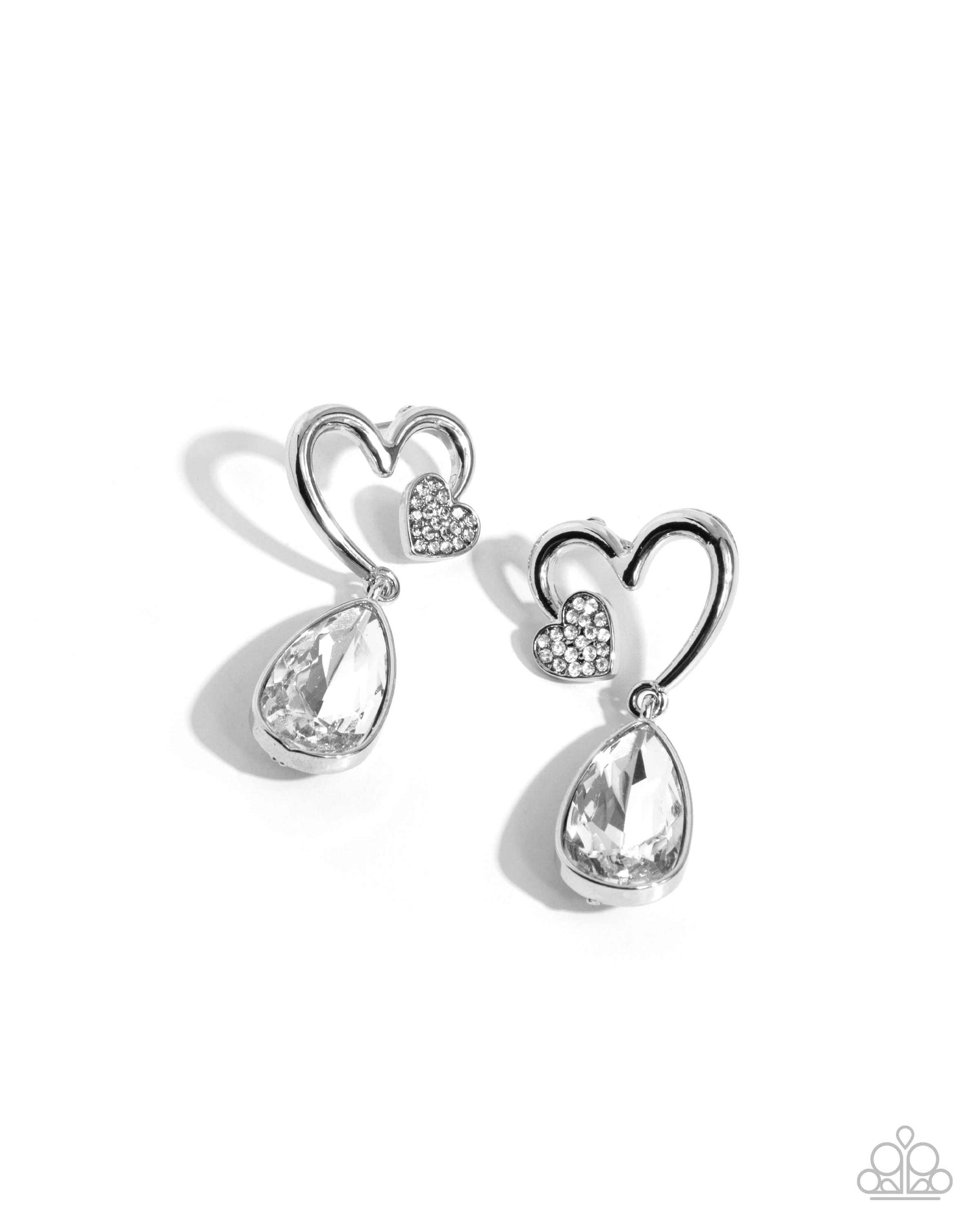 Coupling Up - White - Paparazzi Earrings