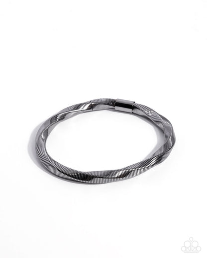 Twisted Temptress - Black - Paparazzi Bracelet