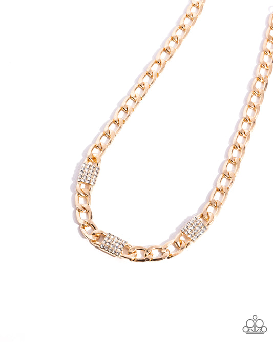 Impressive Independence - Gold - Paparazzi Necklace
