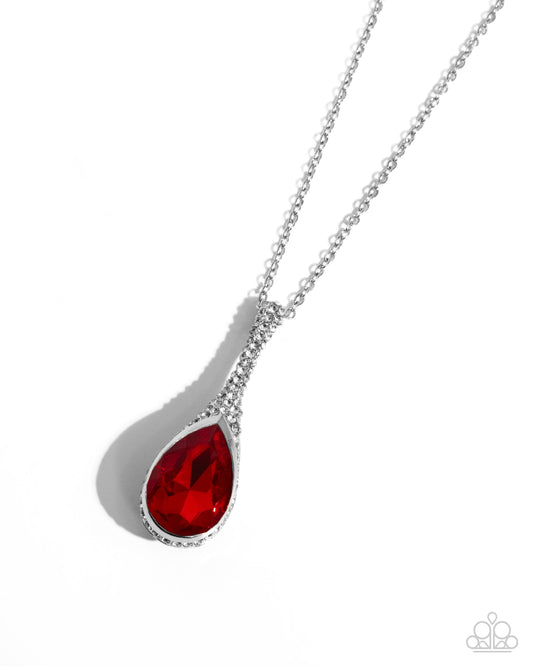Rosy Revival - Red - Paparazzi Necklace