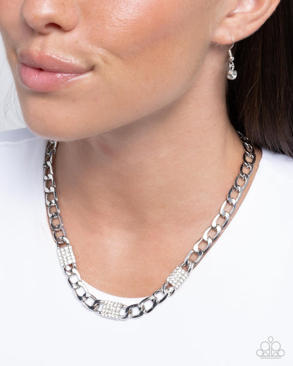Impressive Independence - White - Paparazzi Necklace