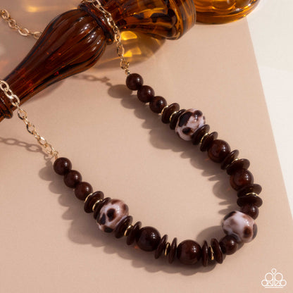 Cheetah Club - Brown - Paparazzi Necklace