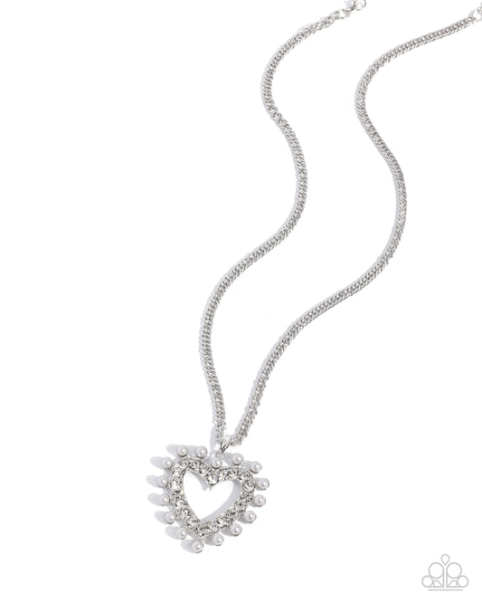 Perfectly Prim - White - Paparazzi Necklace