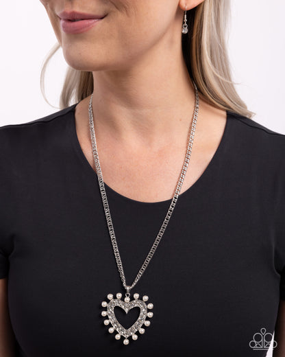Perfectly Prim - White - Paparazzi Necklace