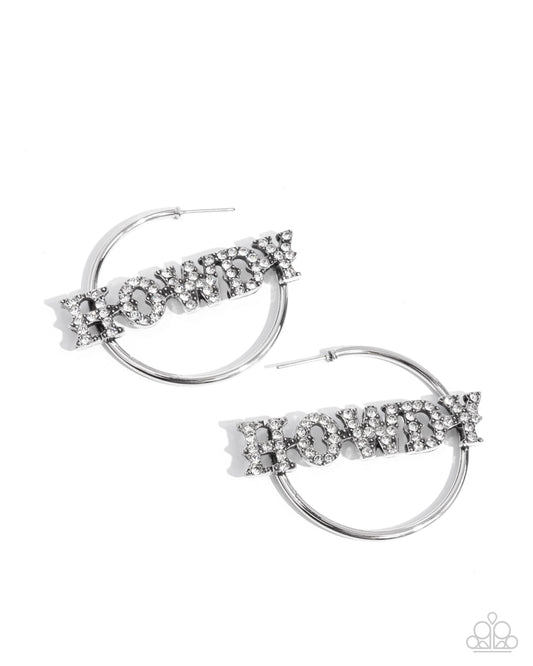 Howdy Hoedown - White - Paparazzi Earrings