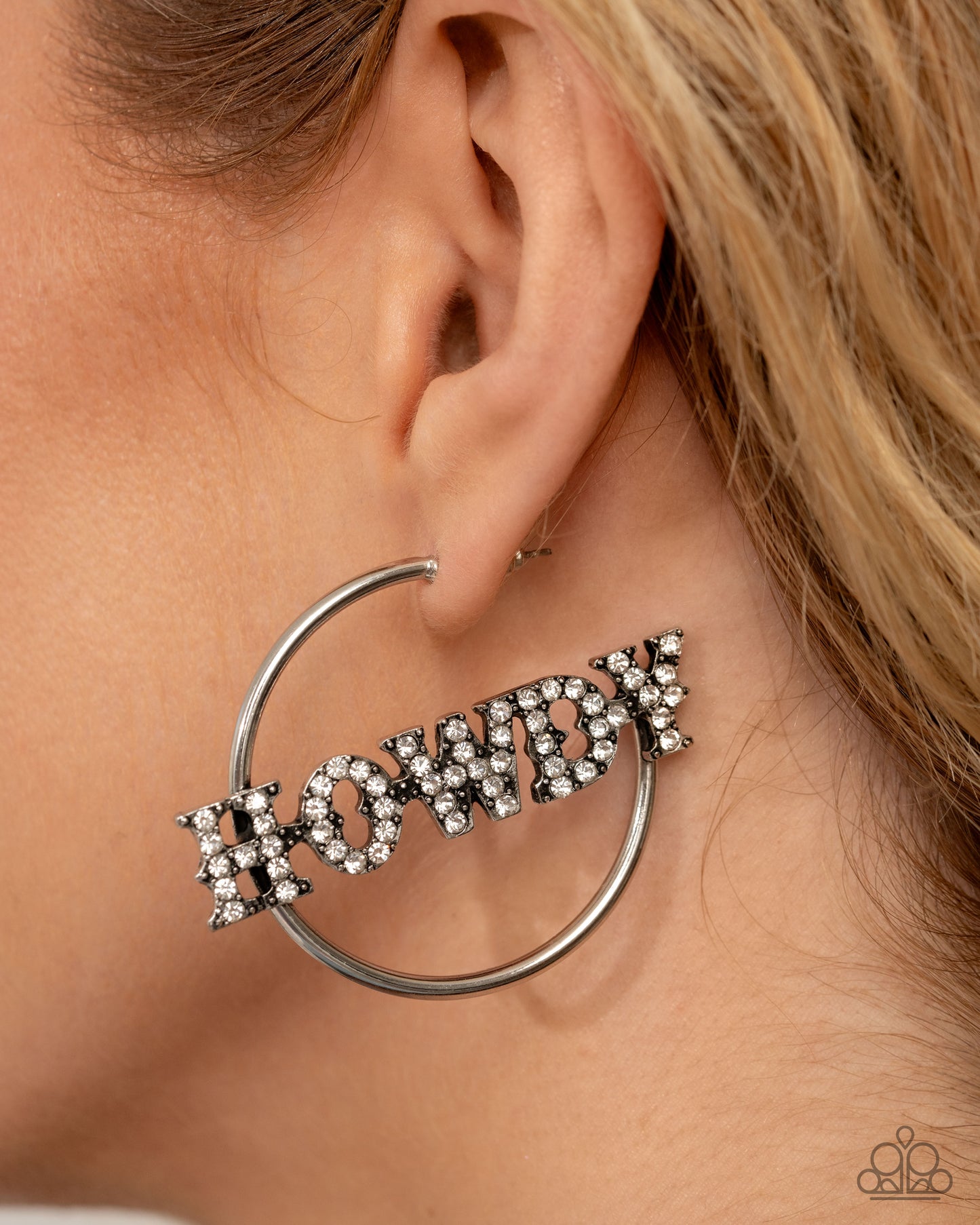 Howdy Hoedown - White - Paparazzi Earrings