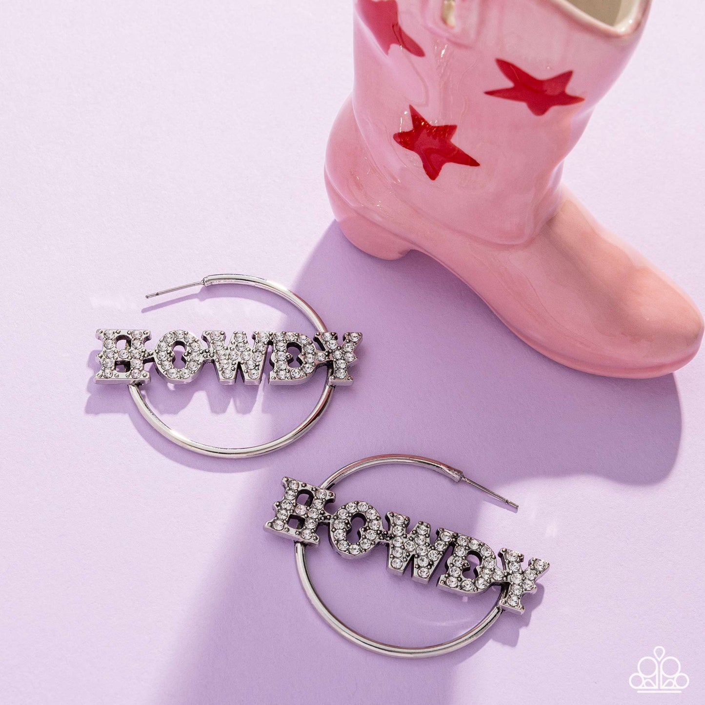 Howdy Hoedown - White - Paparazzi Earrings