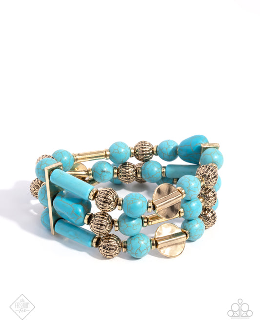Coachella Confidence - Blue - Paparazzi Bracelet