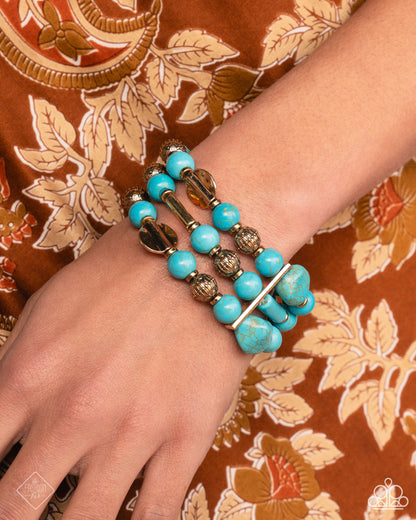 Coachella Confidence - Blue - Paparazzi Bracelet