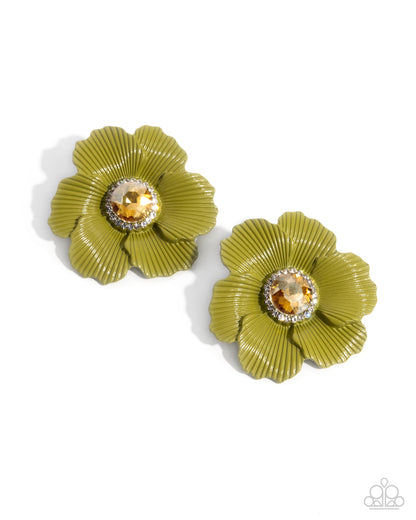 Organic Growth - Green - Paparazzi Earrings