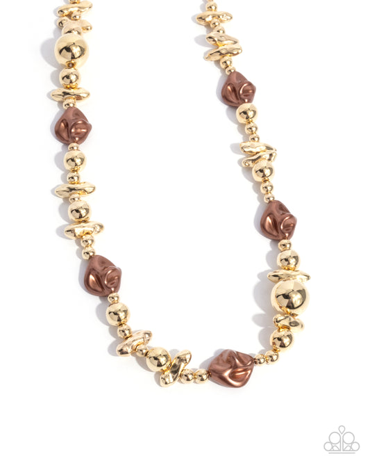 Rewriting Radiance - Brown - Paparazzi Necklace